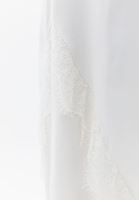 Women Cream Ultra High Rise Skirt with Lace Detail