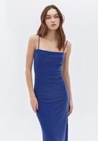 Women Blue Silvery Dress with Straps