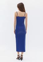 Women Blue Silvery Dress with Straps