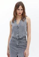 Women Grey Cotton Blended Denim West