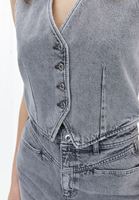 Women Grey Cotton Blended Denim West