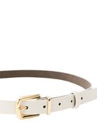 Women Beige Belt with Buckle Detail