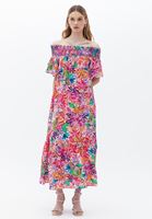 Women Mixed Loose Fit Maxi Dress