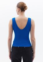 Women Blue V-Neck Singlet