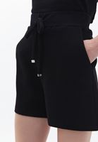 Women Black High Rise Mini Short