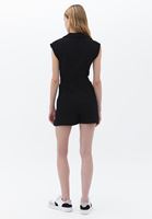 Women Black High Rise Mini Short