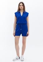 Women Blue High Rise Mini Short