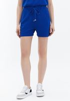 Women Blue High Rise Mini Short