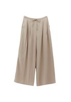 Bayan Bej Yüksek Bel Wide-Leg Pantolon ( TENCEL™ )