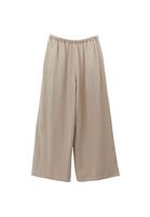 Bayan Bej Yüksek Bel Wide-Leg Pantolon ( TENCEL™ )
