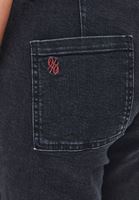 Bayan Siyah Orta Bel Flare Denim Pantolon
