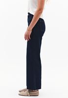 Bayan Lacivert Ultra Yüksek Bel Wide-Leg Pantolon