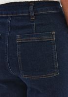 Bayan Lacivert Ultra Yüksek Bel Wide-Leg Pantolon