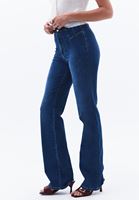 Bayan Mavi Ultra Yüksek Bel Bootcut Pantolon