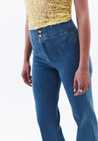 Bayan Mavi Ultra Yüksek Bel Bootcut Pantolon