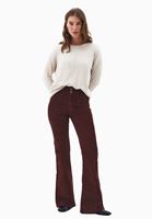 Women Beige Boat Neck Knitwear Sweater