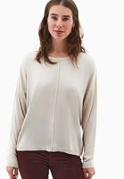 Women Beige Boat Neck Knitwear Sweater