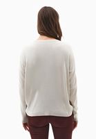 Women Beige Boat Neck Knitwear Sweater