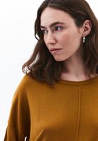 Women Brown Boat Neck Knitwear Sweater