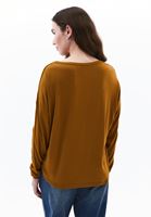 Women Brown Boat Neck Knitwear Sweater