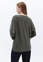 Women Green V-neck Sweater
