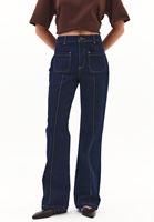 Bayan Mavi Flare Denim Pantolon