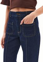 Bayan Mavi Flare Denim Pantolon