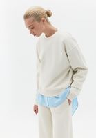Bayan Krem Sıfır Yaka Sweatshirt