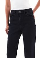 Bayan Siyah Ultra Yüksek Bel Mom-Fit Pantolon