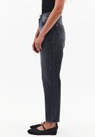 Bayan Gri Ultra Yüksek Bel Mom-Fit Pantolon