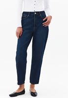 Bayan Lacivert Ultra Yüksek Bel Mom-Fit Pantolon
