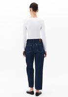 Bayan Lacivert Ultra Yüksek Bel Mom-Fit Pantolon
