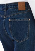 Bayan Lacivert Ultra Yüksek Bel Mom-Fit Pantolon