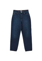 Bayan Lacivert Ultra Yüksek Bel Mom-Fit Pantolon