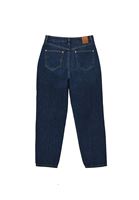 Bayan Lacivert Ultra Yüksek Bel Mom-Fit Pantolon