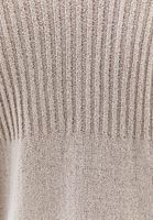 Women Beige V-Neck Knit Sweater