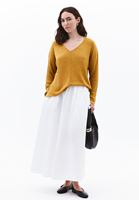 Women Brown V-Neck Knit Sweater