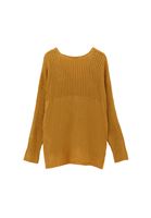 Women Brown V-Neck Knit Sweater