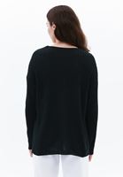Women Green V-Neck Knit Sweater