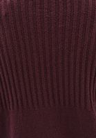 Women Bordeaux V-Neck Knit Sweater