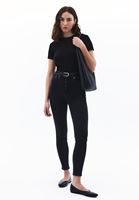 Bayan Siyah Ultra Yüksek Bel Skinny-Fit Pantolon