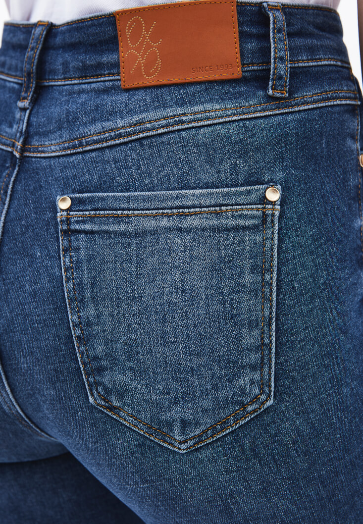 Women Blue Ultra High Waist Skinny Fit Pants