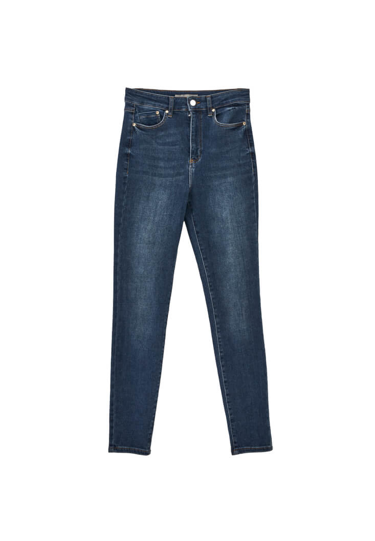Women Blue Ultra High Waist Skinny Fit Pants