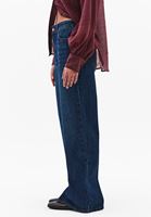 Bayan Lacivert Orta Bel Straight-Fit Pantolon