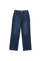 Bayan Lacivert Orta Bel Straight-Fit Pantolon