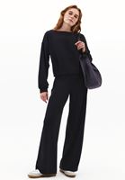 Bayan Siyah Modal Oversize Sweatshirt