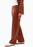 Women Brick Modal High Rise Straight-Fit Pants
