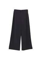 Bayan Siyah Modal Wide-Leg Pantolon