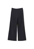 Bayan Siyah Modal Wide-Leg Pantolon