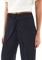 Women Black Modal Mid Waist Culotte Trousers